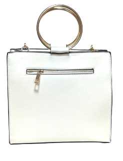 ALDO White & Gold Tote Bag | Gently Used |