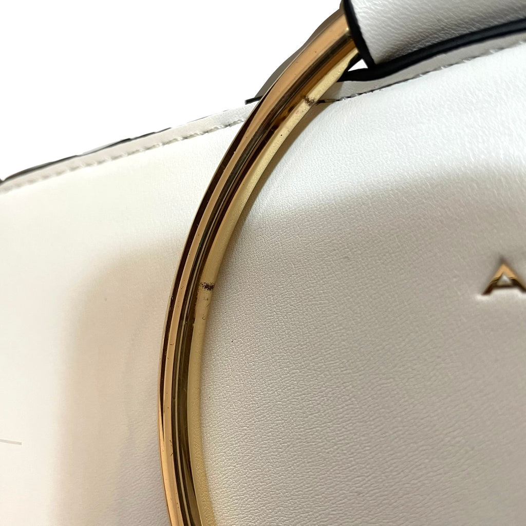 ALDO White & Gold Tote Bag | Gently Used |