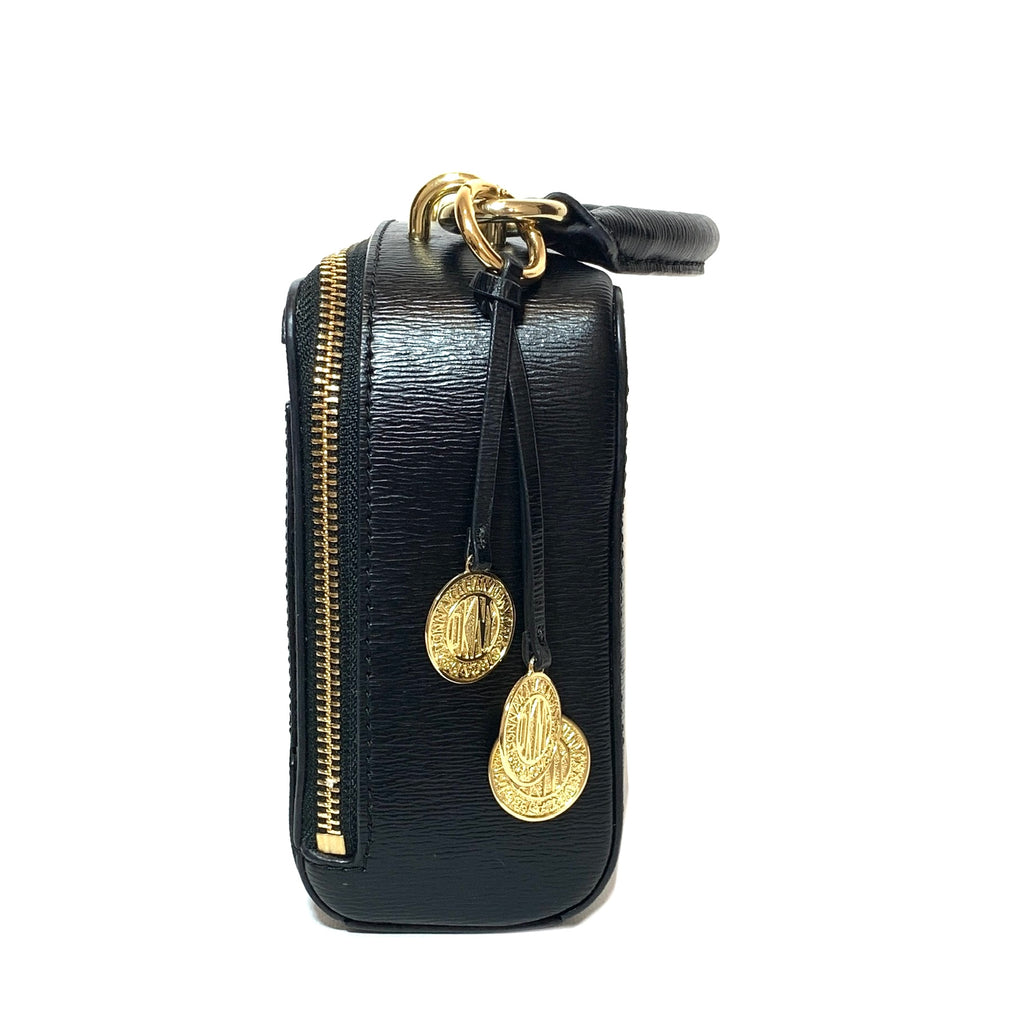 DKNY Black Leather Small Box Handbag | Gently Used |
