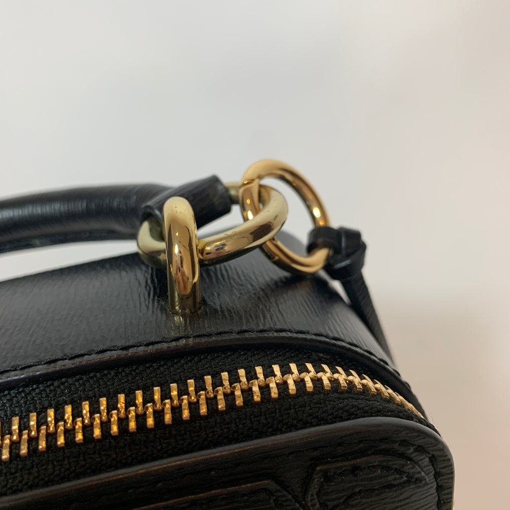 DKNY Black Leather Small Box Handbag | Gently Used |
