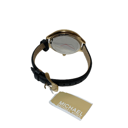 Michael Kors MK2392 Black Leather Wristwatch | Brand New |