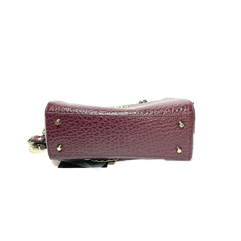 DKNY Oxblood Pebbled Leather Shoulder Bag | Brand New |