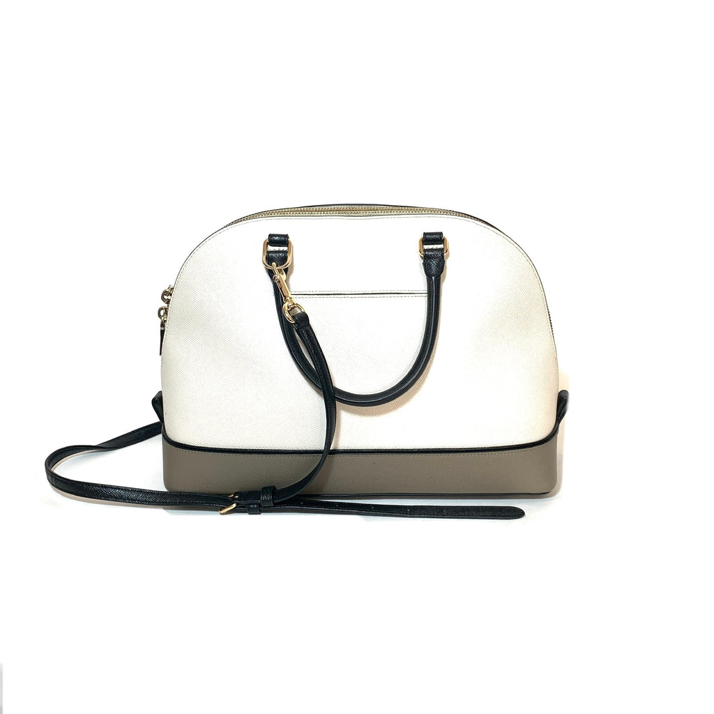 Coach Tri-colour Cream Leather Dome Satchel | Pre Loved |