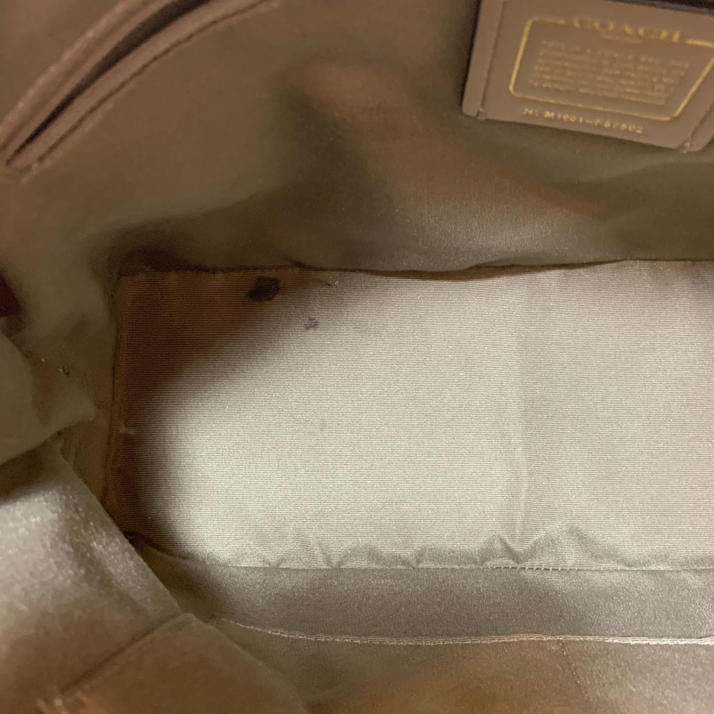 Coach Tri-colour Cream Leather Dome Satchel | Pre Loved |