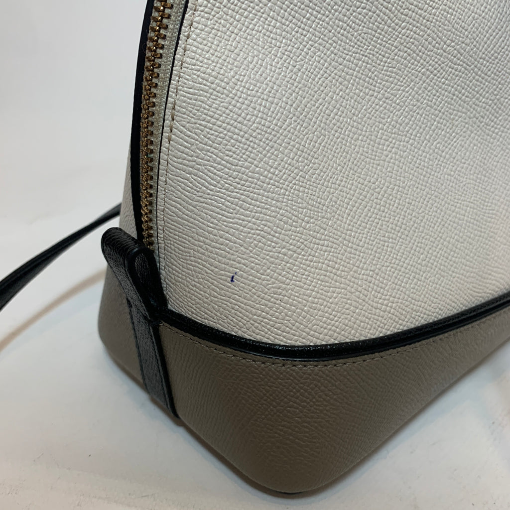 Coach Tri-colour Cream Leather Dome Satchel | Pre Loved |