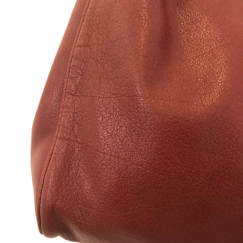 Jafferjees Maroon Leather Hobo Shoulder Bag | Pre Loved |