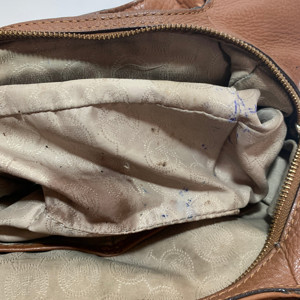 Michael Kors Tan Pebbled Leather Shoulder Bag | Pre Loved |
