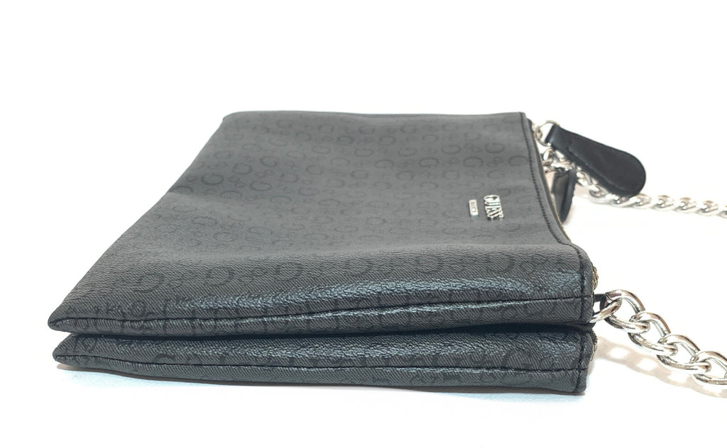 Guess Grey & Black Monogram Crossbody Bag | Gently Used |
