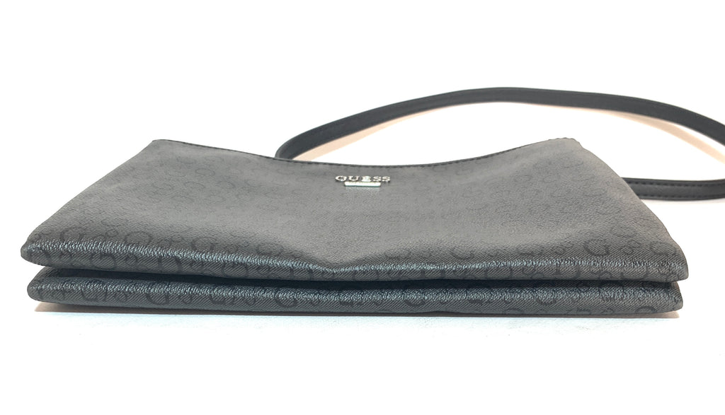 Guess Grey & Black Monogram Crossbody Bag | Gently Used |