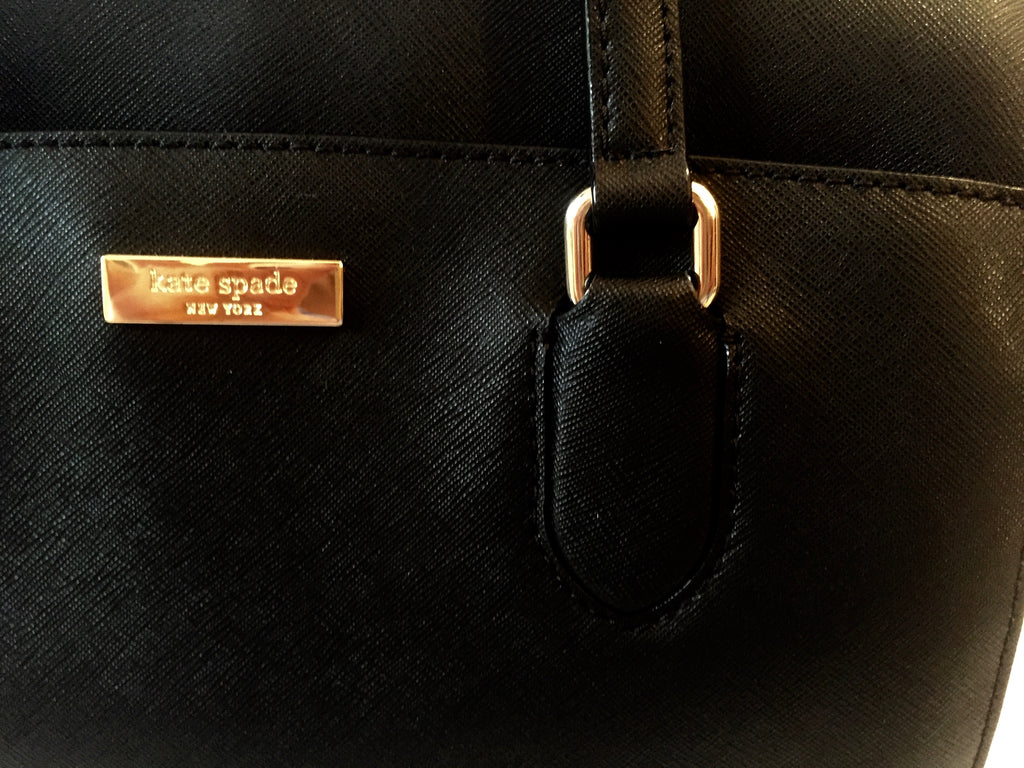 Kate Spade Black Leather Tote Bag | Gently Used |