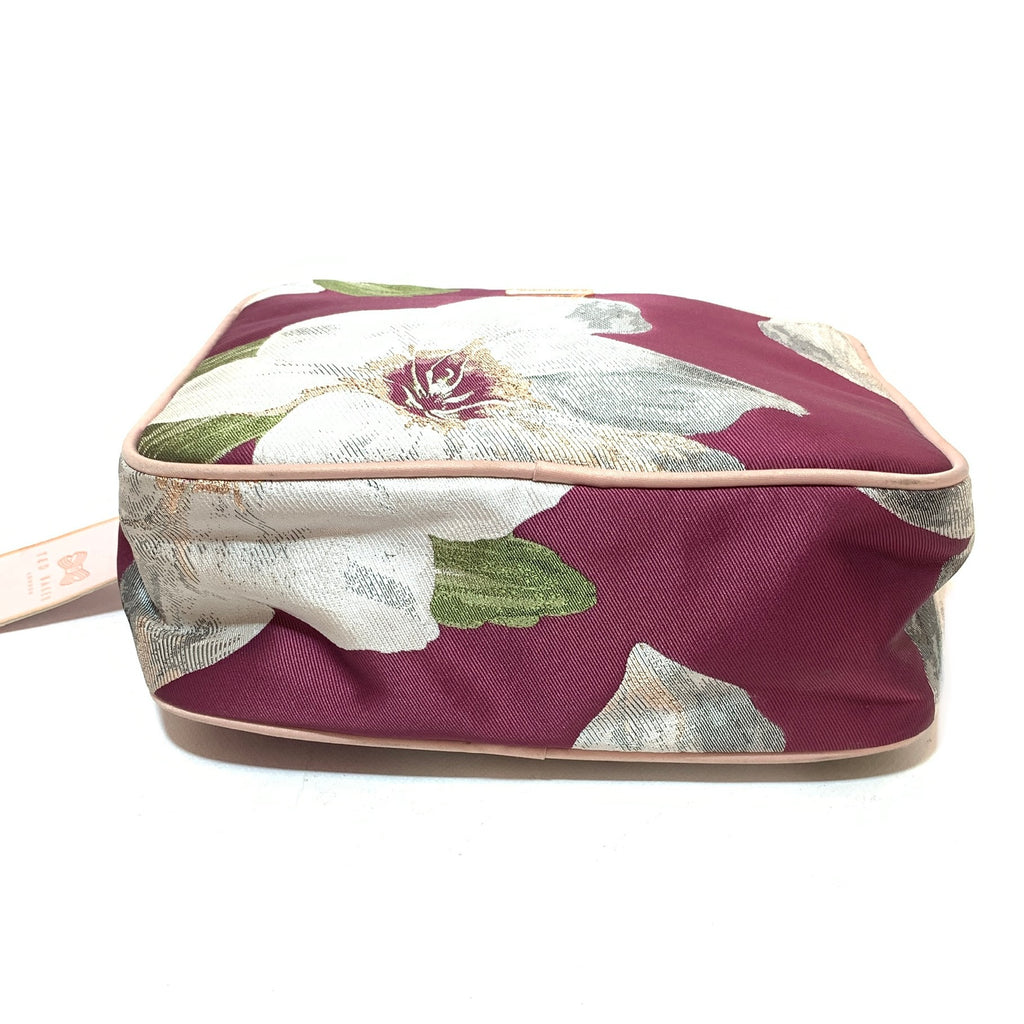 Ted Baker Purple Floral Print Makeup Pouch | Brand New |