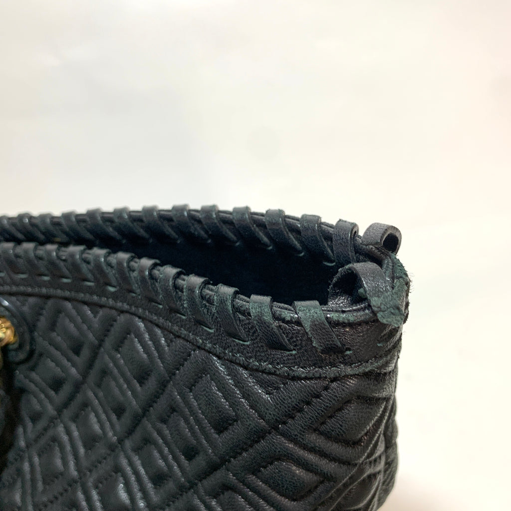 Tory Burch Black Marion Quilted Tote | Pre Loved |