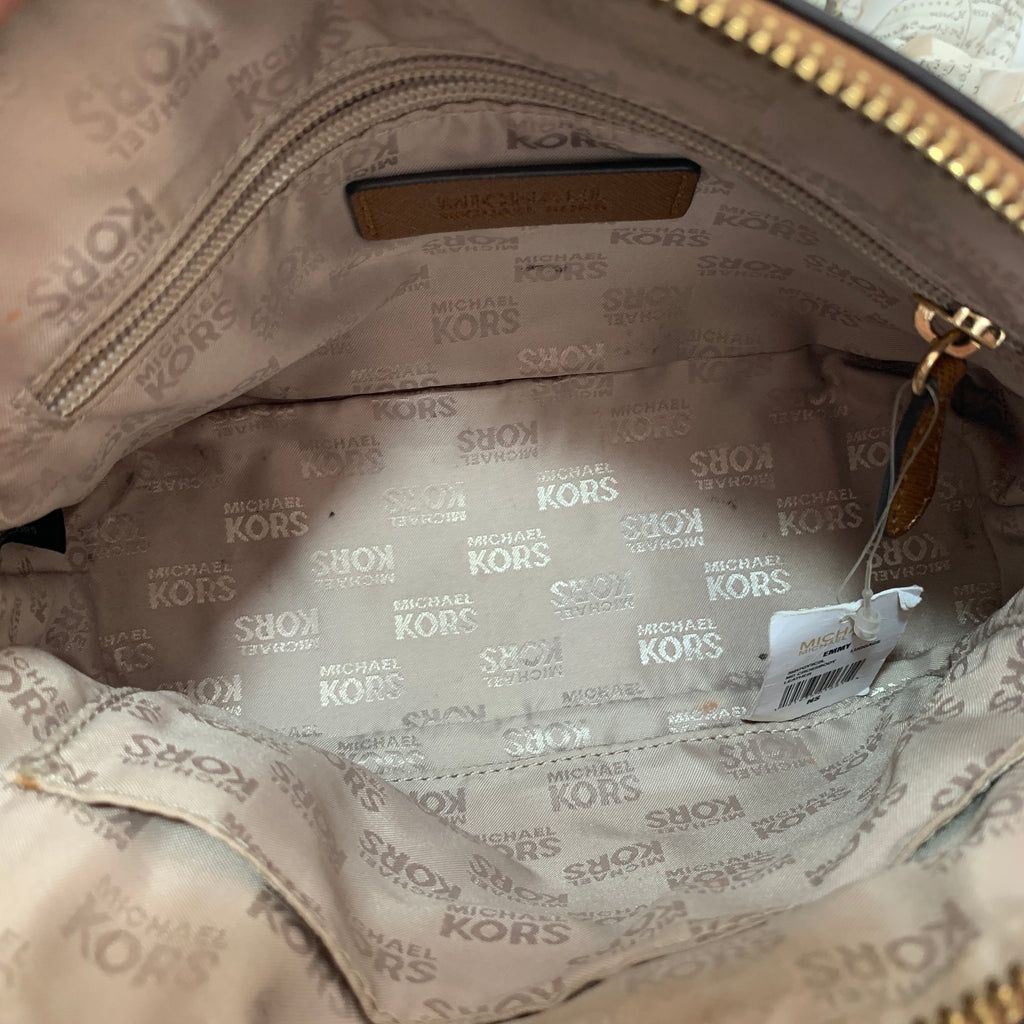 Michael Kors Tan Dome Leather Crossbody Bag | Pre Loved |