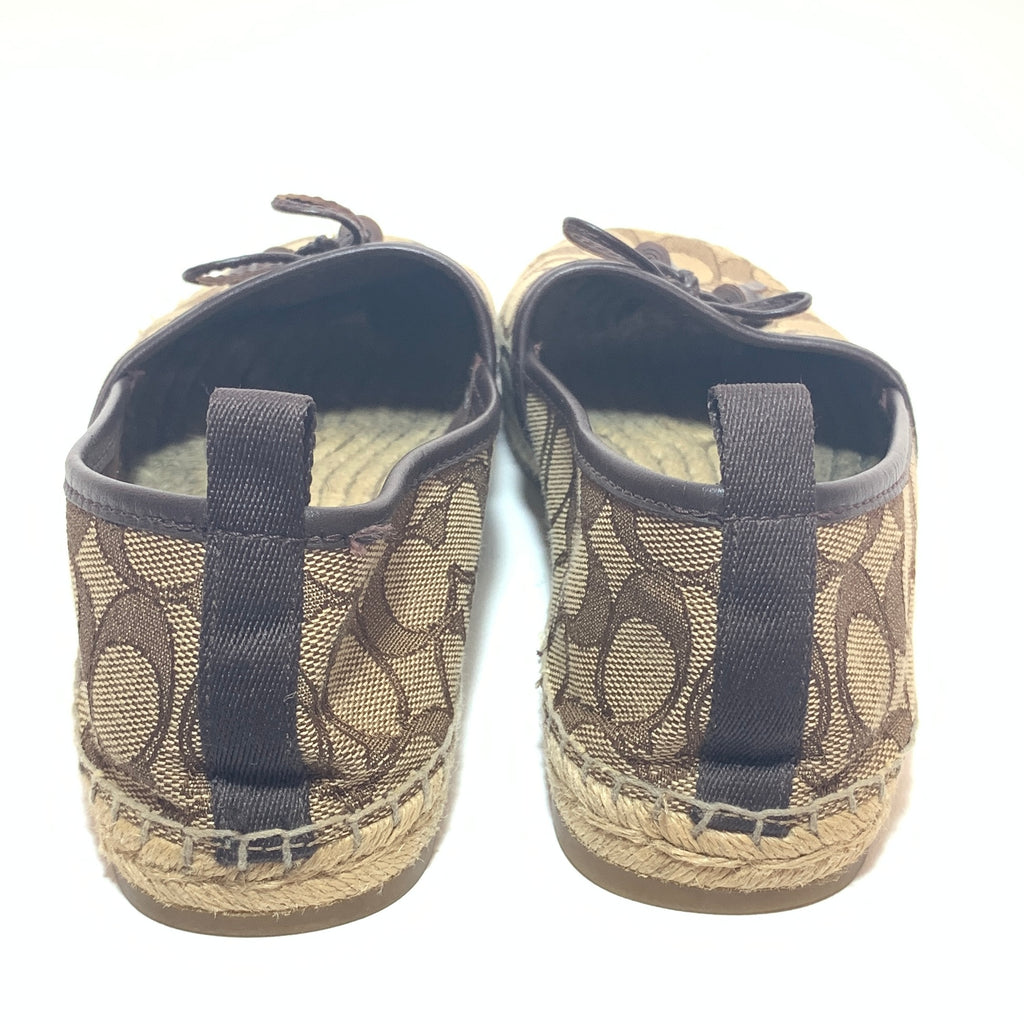 Coach Beige Monogram Canvas Espadrilles | Gently Used |