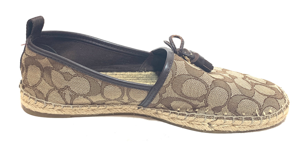 Coach Beige Monogram Canvas Espadrilles | Gently Used |
