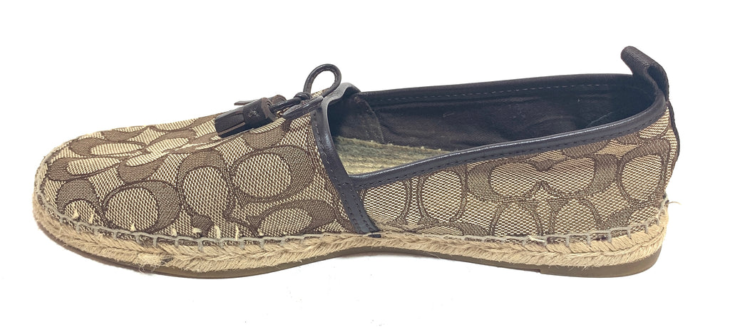 Coach Beige Monogram Canvas Espadrilles | Gently Used |