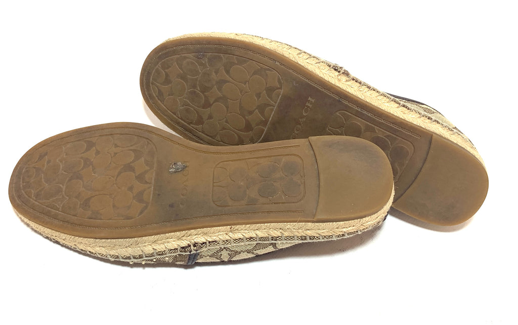 Coach Beige Monogram Canvas Espadrilles | Gently Used |