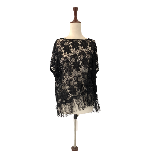 Atmosphere Black Lace Top | Gently Used |