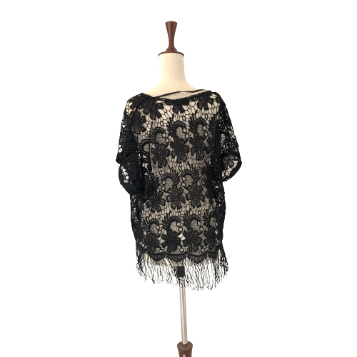 Atmosphere Black Lace Top | Gently Used |