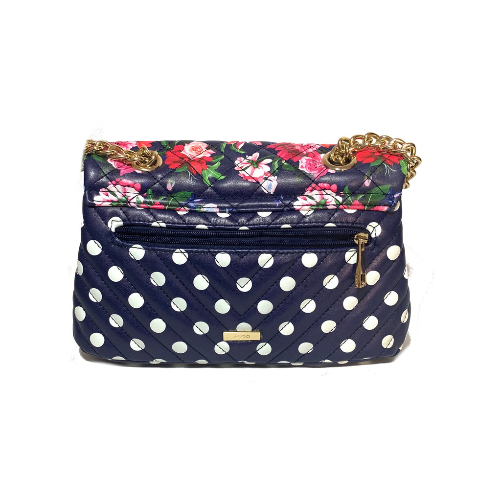 ALDO Blue Floral Quilted Shoulder Bag | Gently Used |