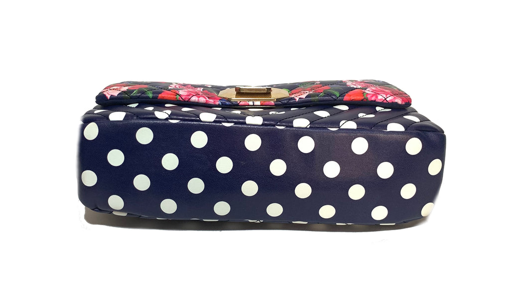 ALDO Blue Floral Quilted Shoulder Bag | Gently Used |