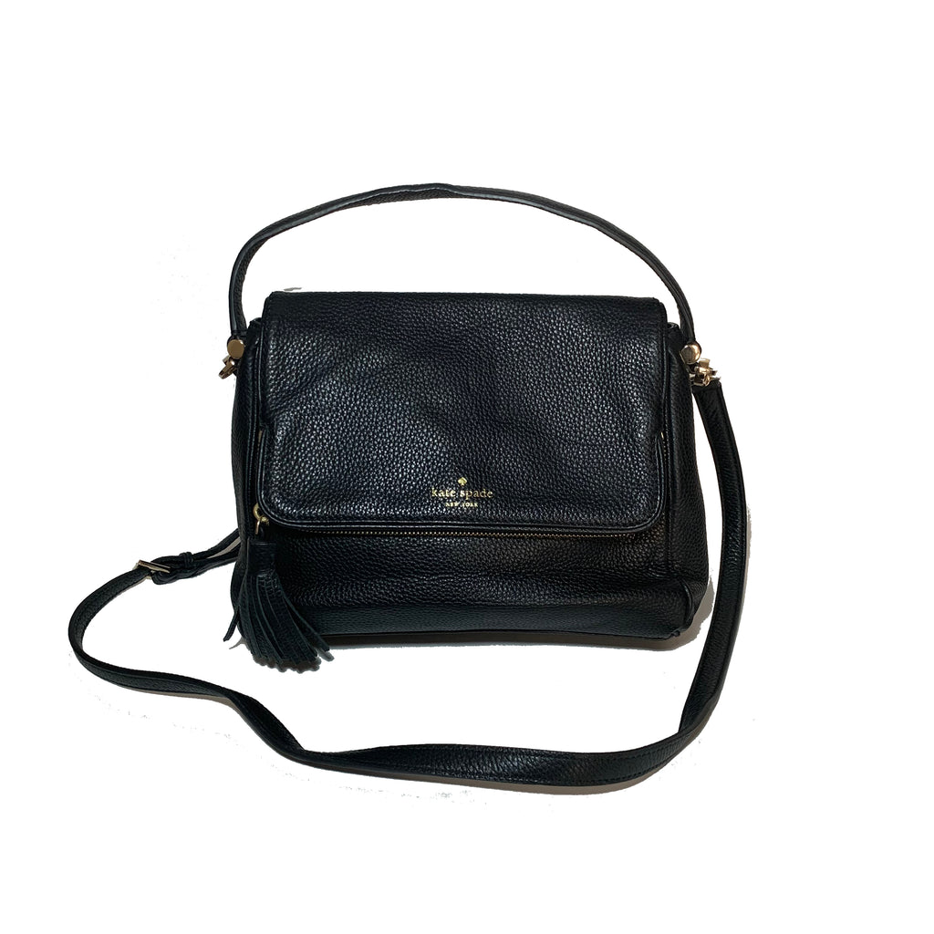 Kate Spade Black Pebbled Leather Jackson Satchel | Gently Used |