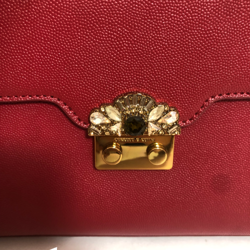 Charles and Keith Maroon Rhinestone Satchel | Like New |