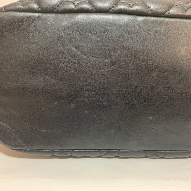 Betsey Johnson Black Quilted Heart Tote | Pre Loved |