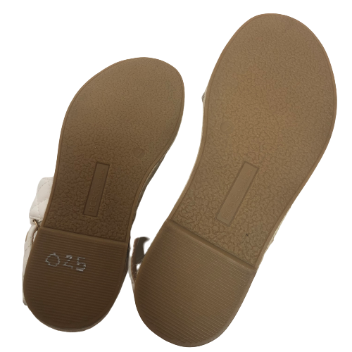 BCBG White Quilted and Jute Sandals | Brand New |