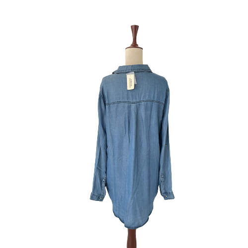 Forever 21 Blue Soft Denim Long Shirt | Brand New |