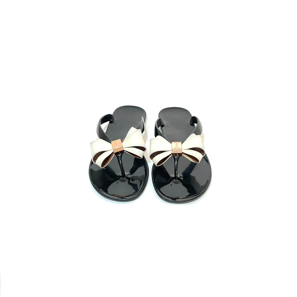 Ted Baker Black Bow Jelly Sandals | Pre Loved |