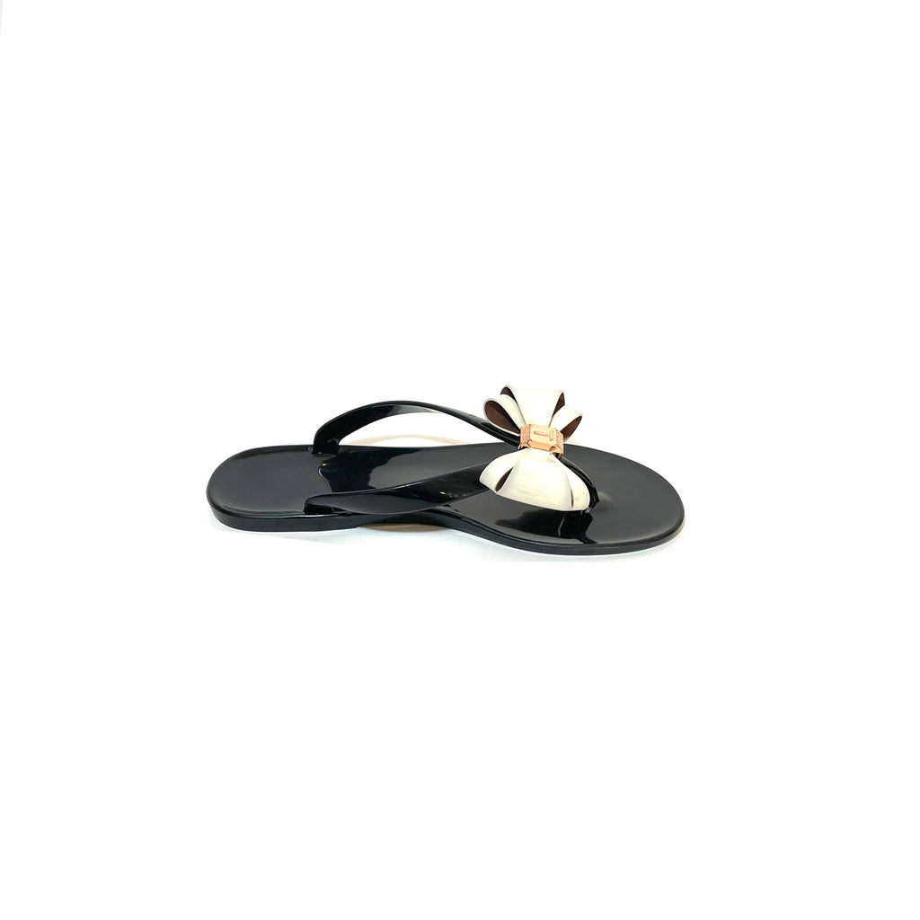 Ted Baker Black Bow Jelly Sandals | Pre Loved |
