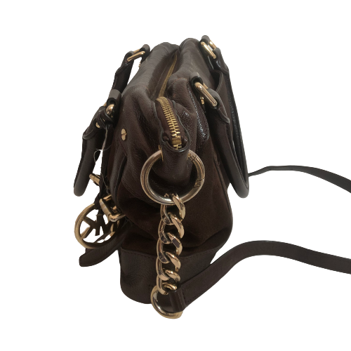 Michael Kors Brown Suede and Leather Satchel | Pre Loved |