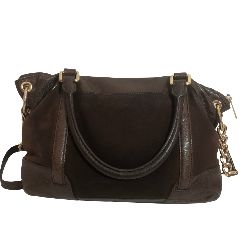 Michael Kors Brown Suede and Leather Satchel | Pre Loved |