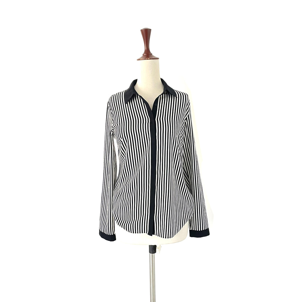 Red Herring Black & White Striped Shirt | Gently Used |