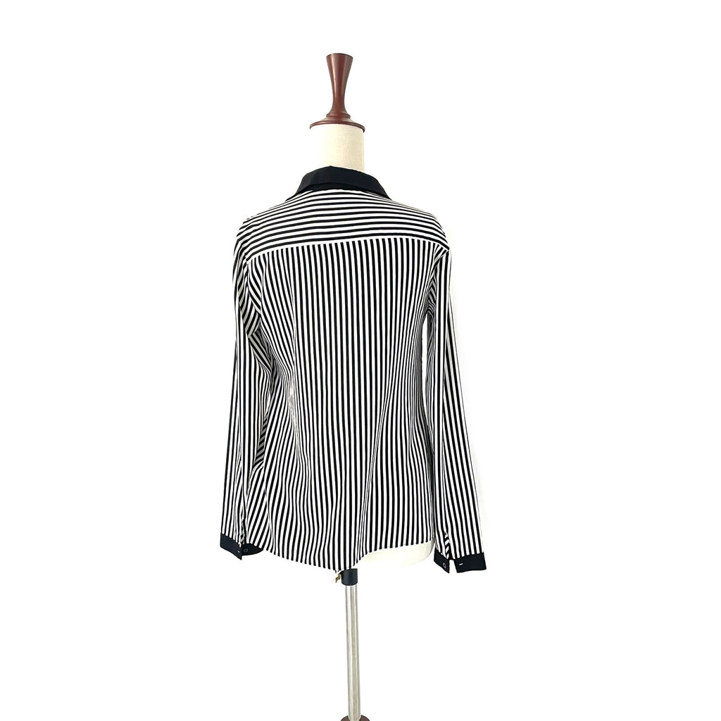 Red Herring Black & White Striped Shirt | Gently Used |