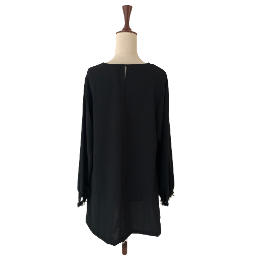 H&M Black Tunic with Pearls | Gently Used |