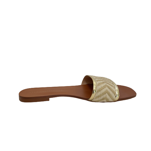 ZARA Cream & Beige Flat Slides | Pre Loved |
