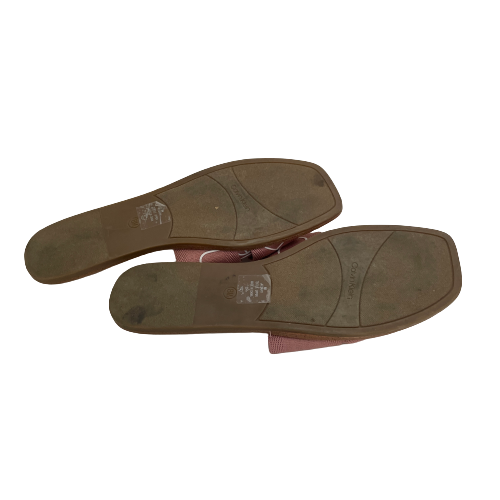Calvin Klein Pink 'Bainy' Logo Slides | Brand New |