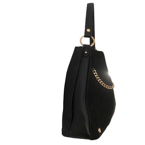 River Island Multi-texture Lock Shoulder Bag | Gently Used |