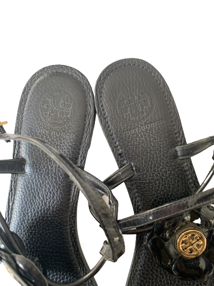 Tory Burch Black 'Shelby' Thong Sandals | Pre Loved |