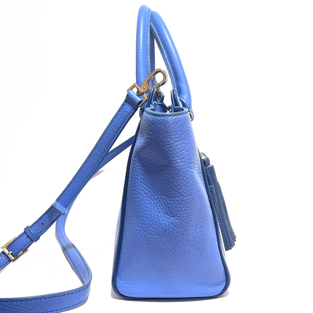 Kate Spade Blue Pebbled Leather Satchel | Pre Loved |