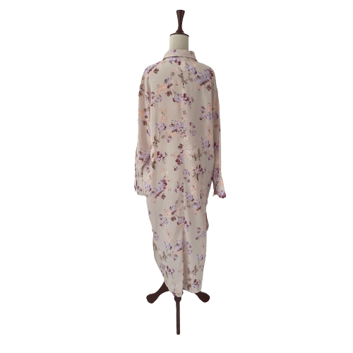 H&M Pink Floral Collared Long Tunic | Gently Used |