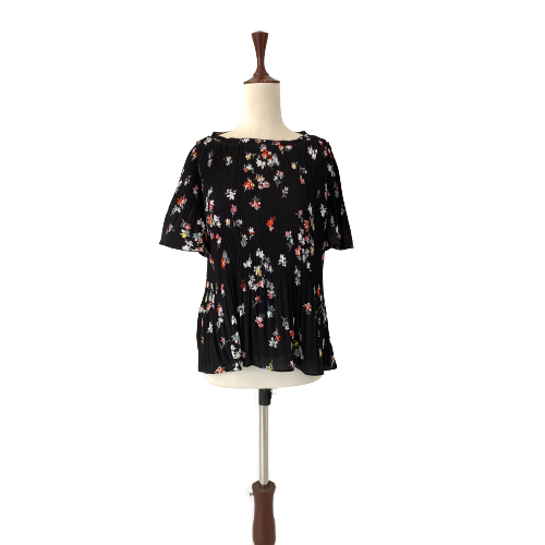 Ann Taylor Black Printed Blouse | Like New |