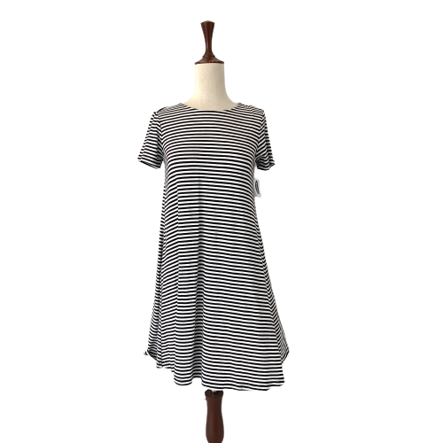 Old Navy Black & White Striped Knit Dress | Brand New |