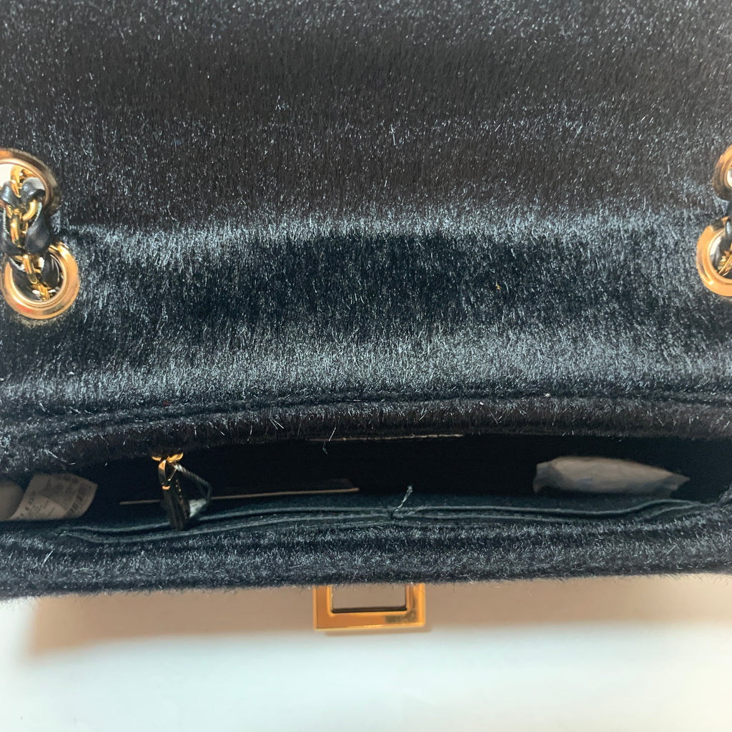 Charles & Keith Black Fur Shoulder Bag | Gently Used |