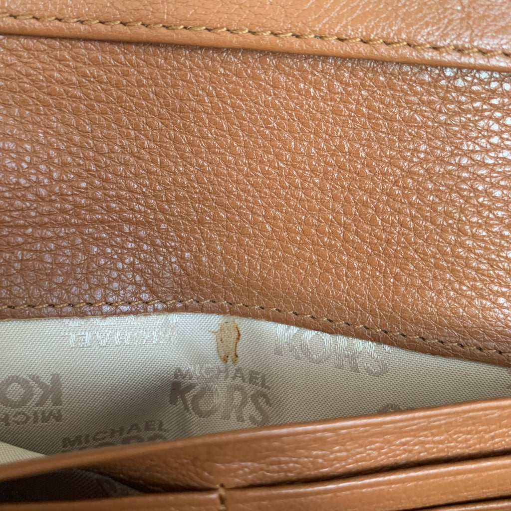 Michael Kors Tan Leather Envelope Wallet | Pre Loved |