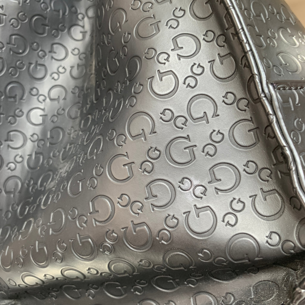 Guess Black Monogram Shoulder Bag | Like New |
