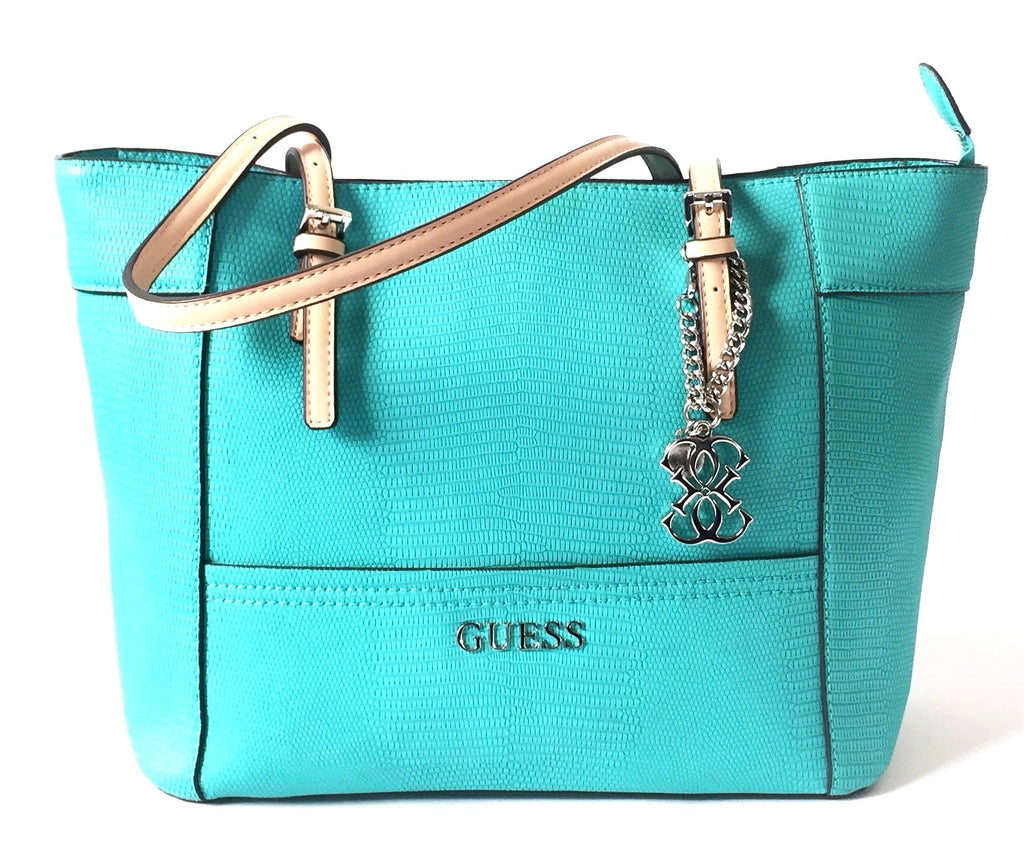 GUESS Turquoise Textured Leather Tote | Like New |