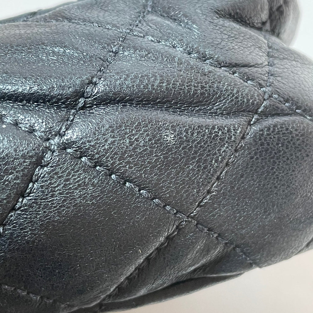 Michael Kors Black Leather Quilted Shoulder Bag | Pre Loved |
